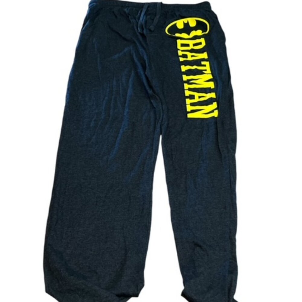 Batman DC Comics Pajama Pants Mens 2XL Size XXL Gotham Bruce Wayne Gray Robin